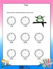 class 2 worksheet on time