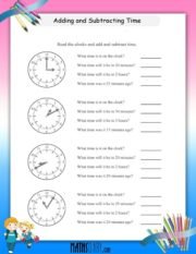 class 2 worksheet on time