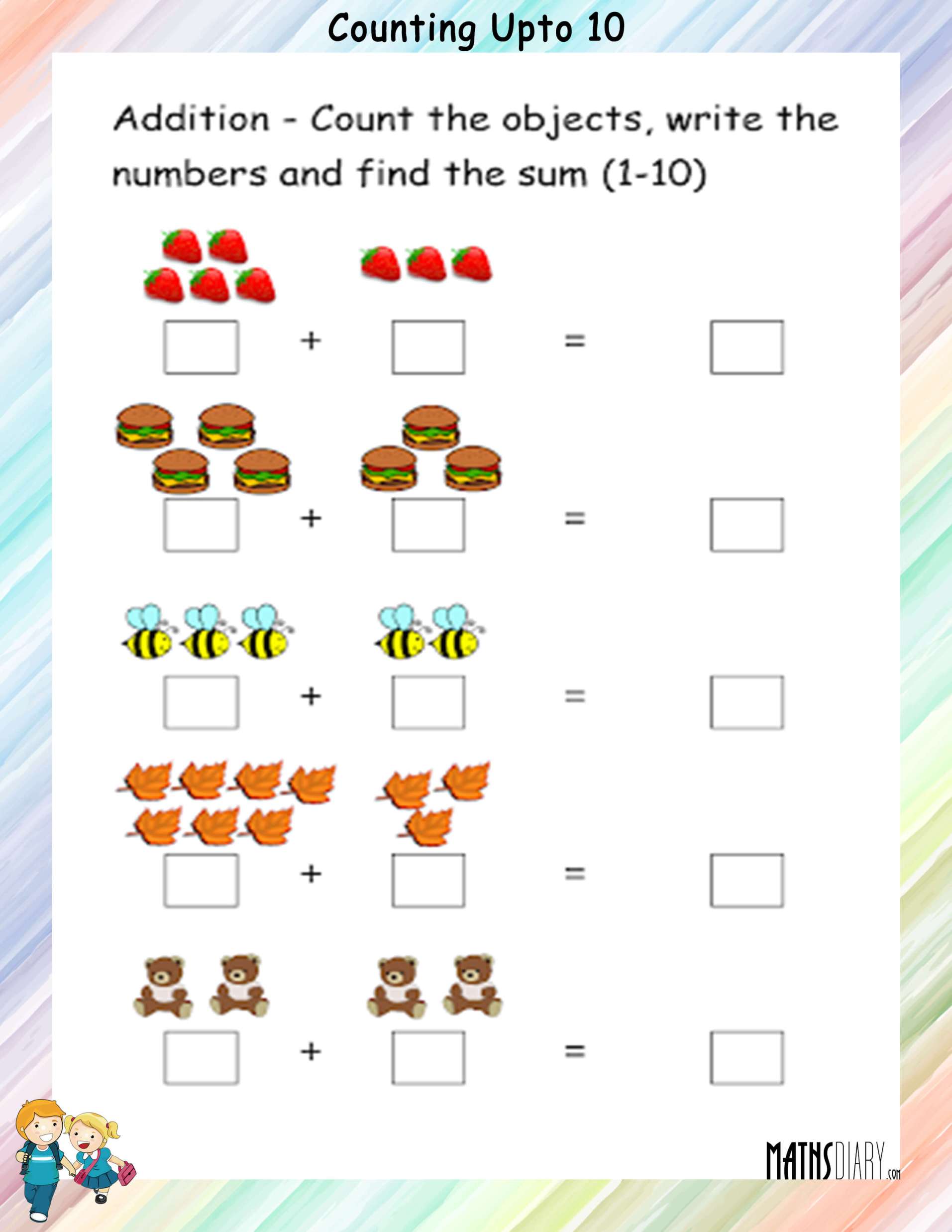 Addition Nursery Math Worksheets