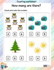 maths worksheet nursery class