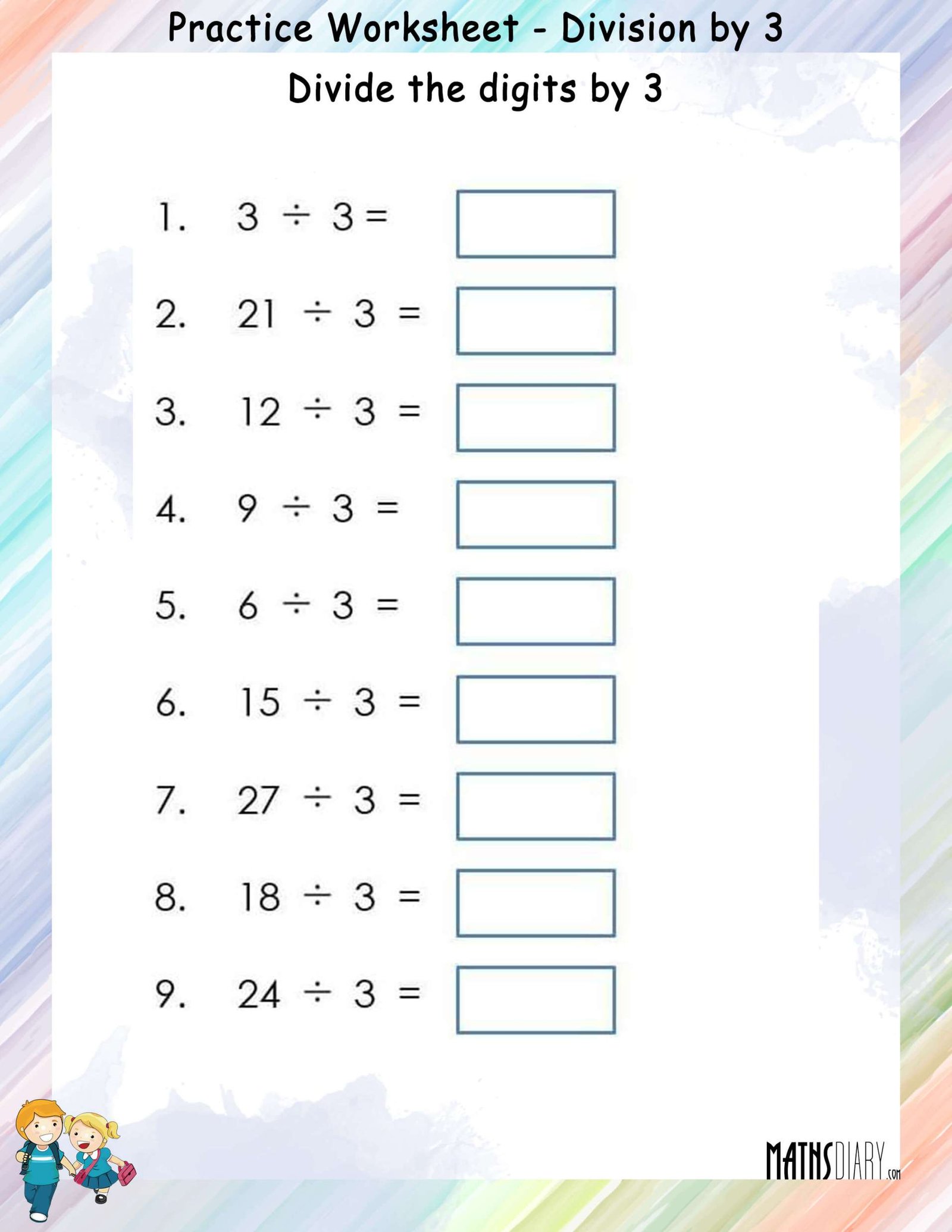 maths worksheets for grade 4 division