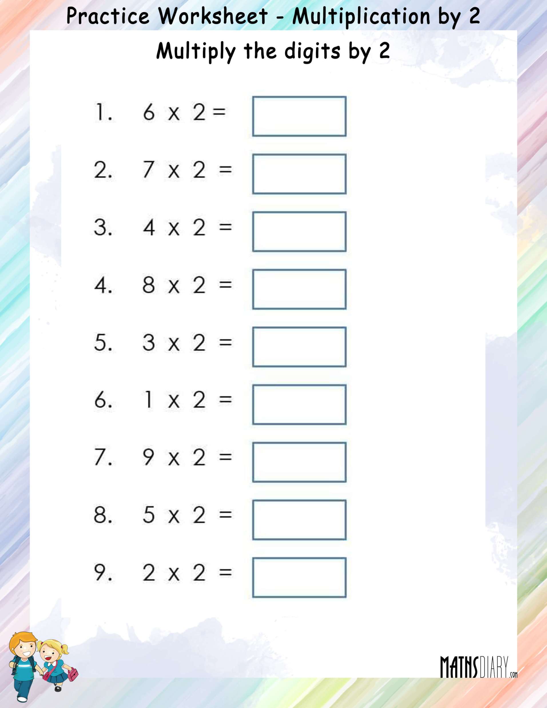 Worksheets Of Multiplication For Grade 2