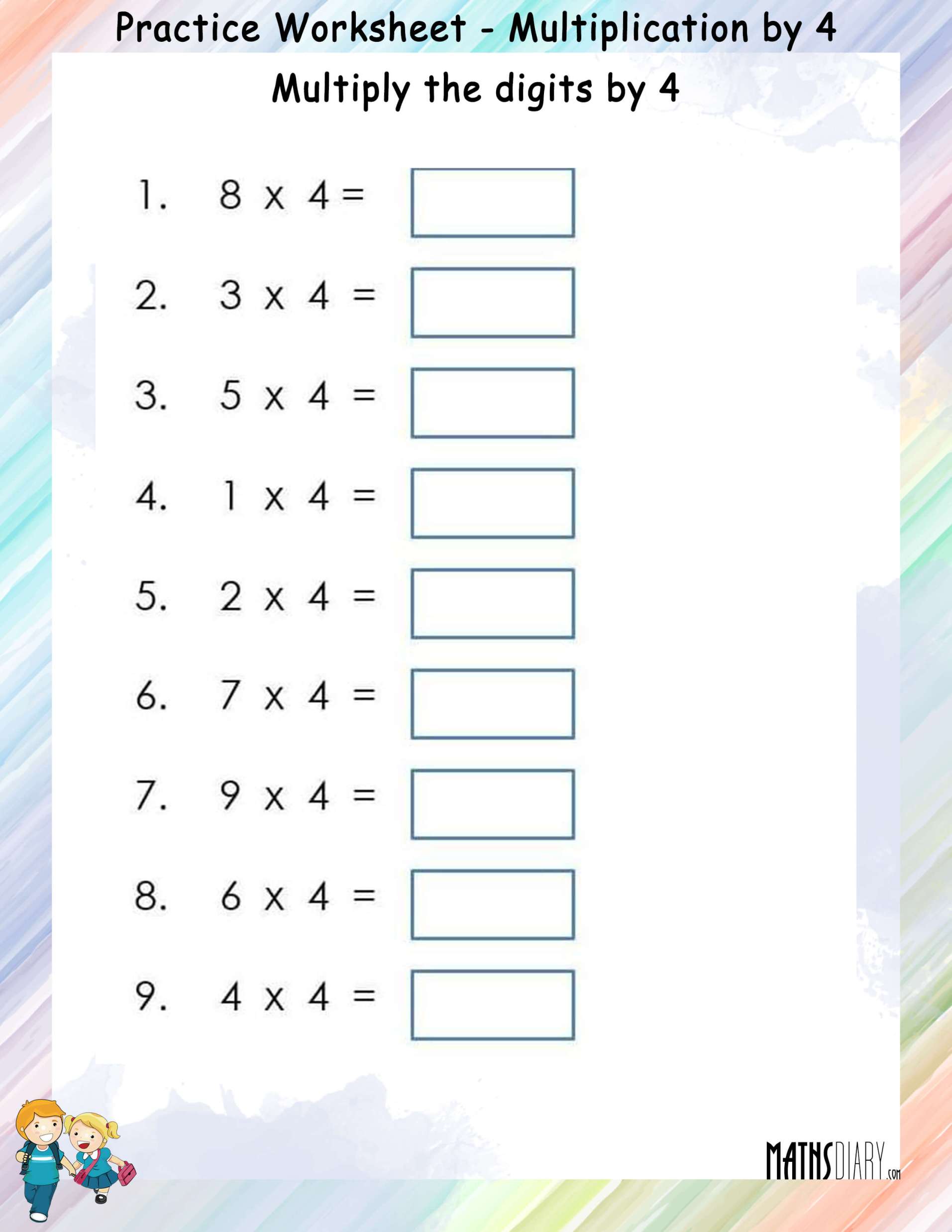 Multiplication Worksheets For Grade 2 Cbse