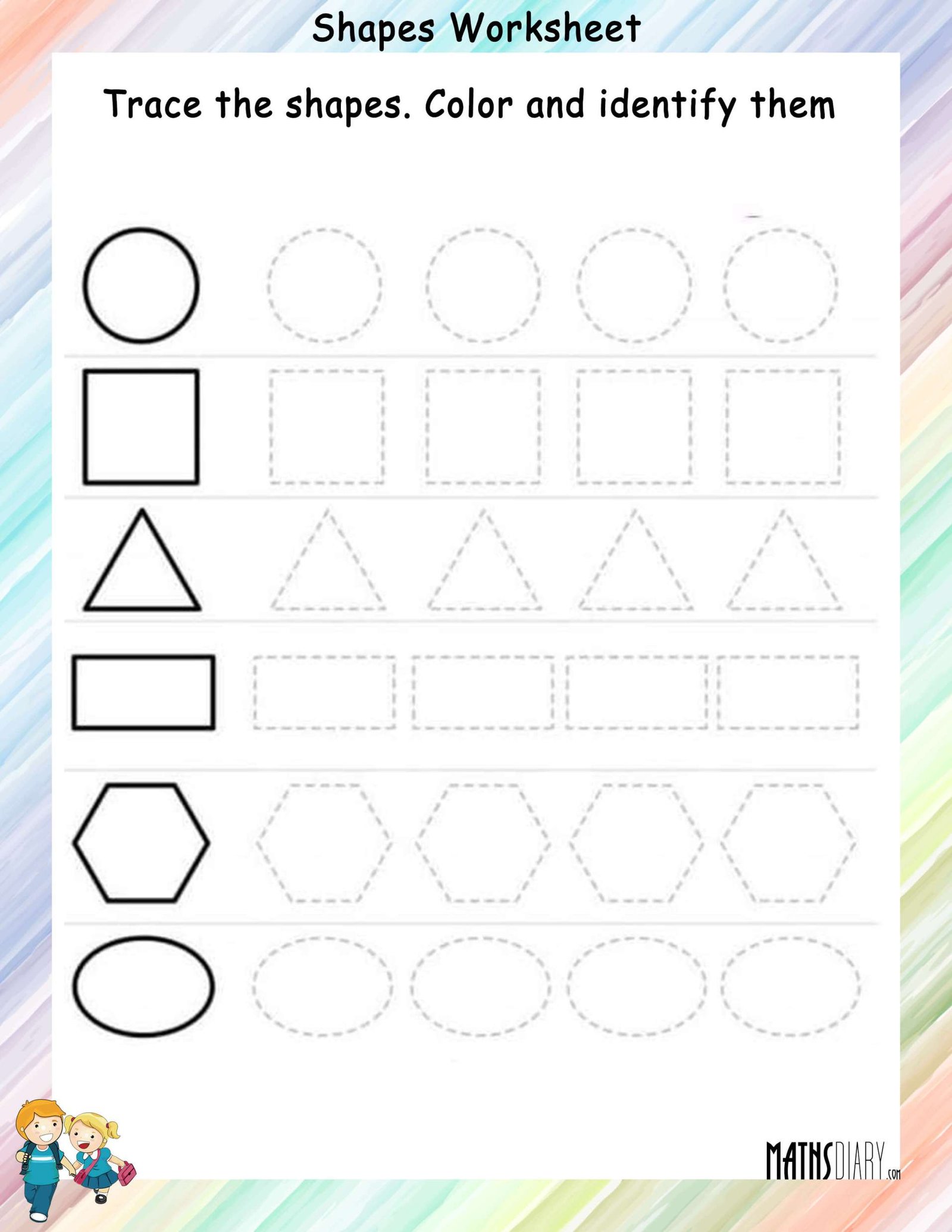 Shapes – Grade 1 Math Worksheets
