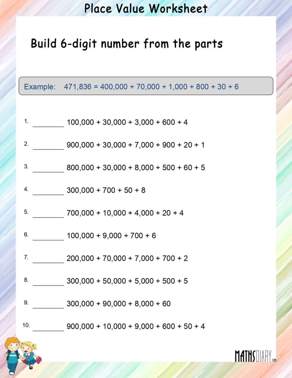 Playing With Numbers Math Worksheets