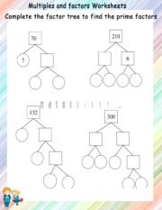 Factor Tree Worksheets - Math Worksheets - MathsDiary.com