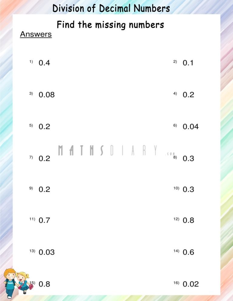 Find the missing numbers in multiplication of decimal numbers - Math ...