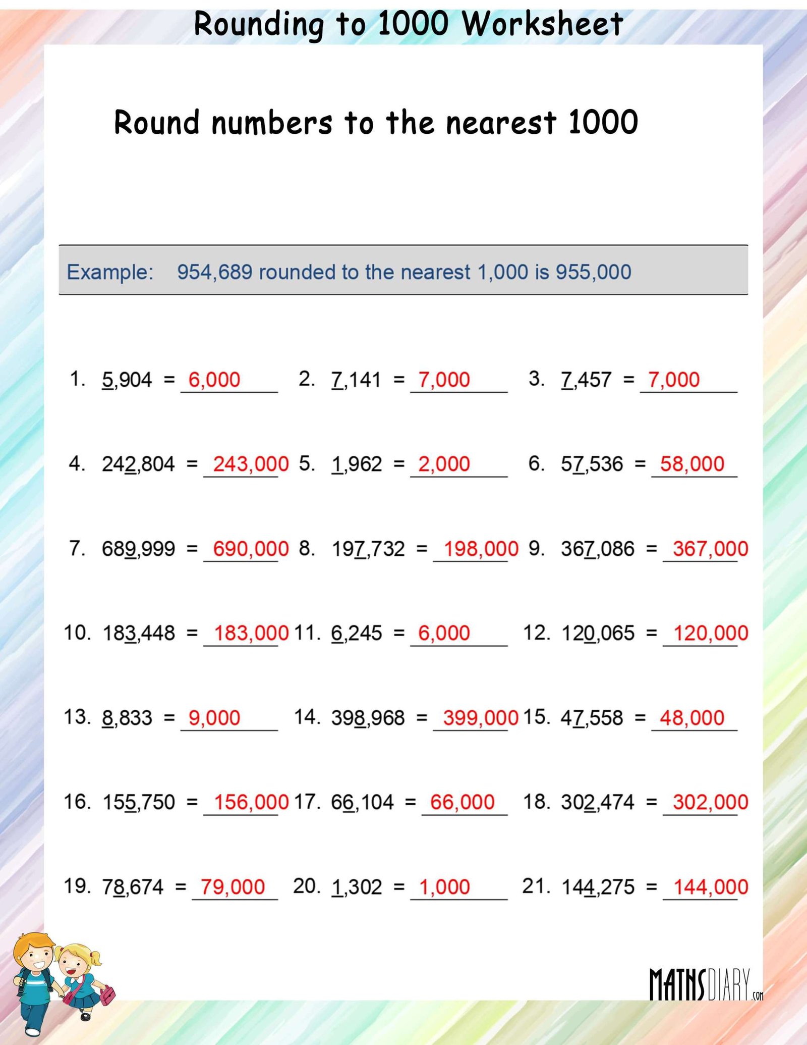 rounding to 1000 problem solving