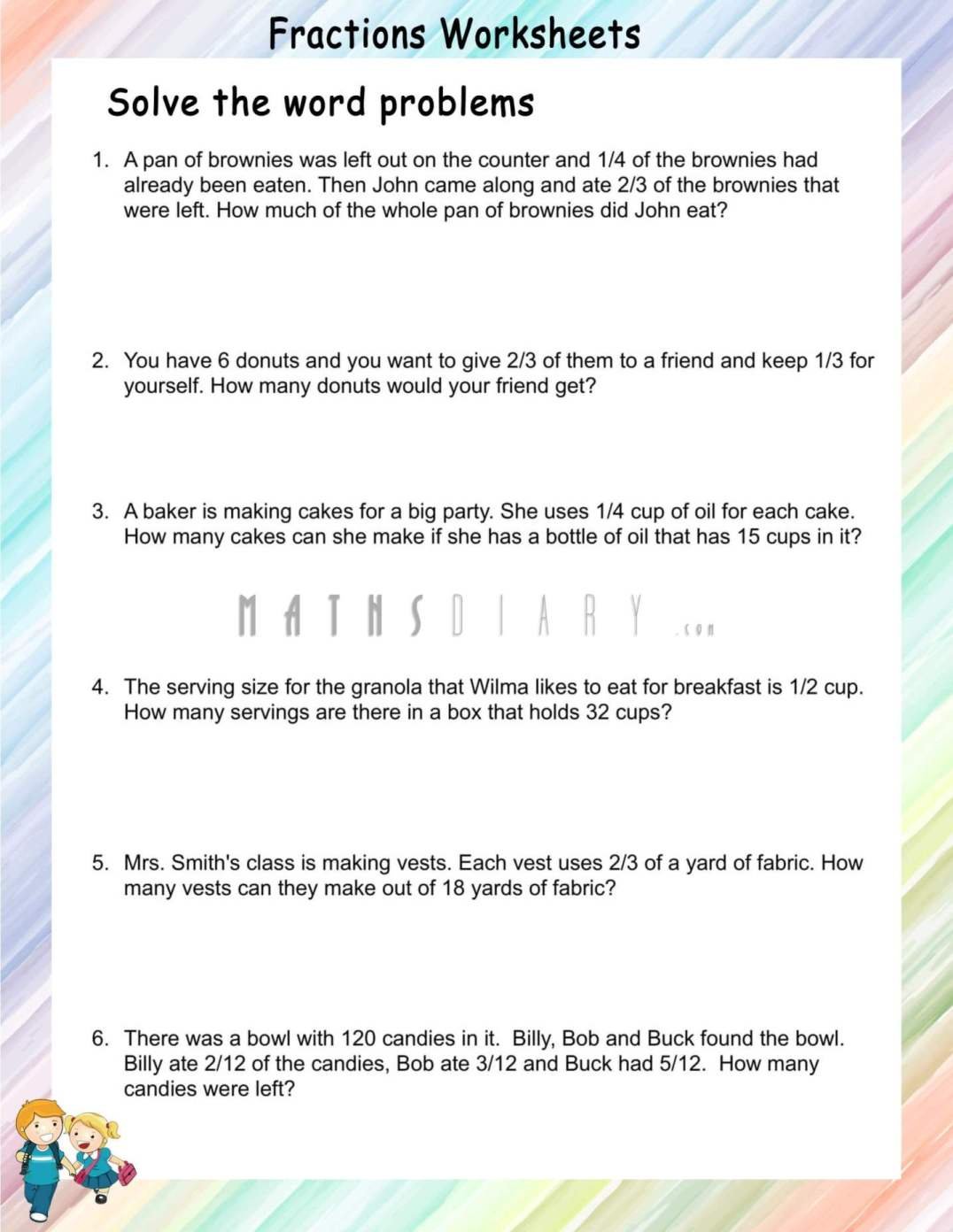 problem solving fraction operations