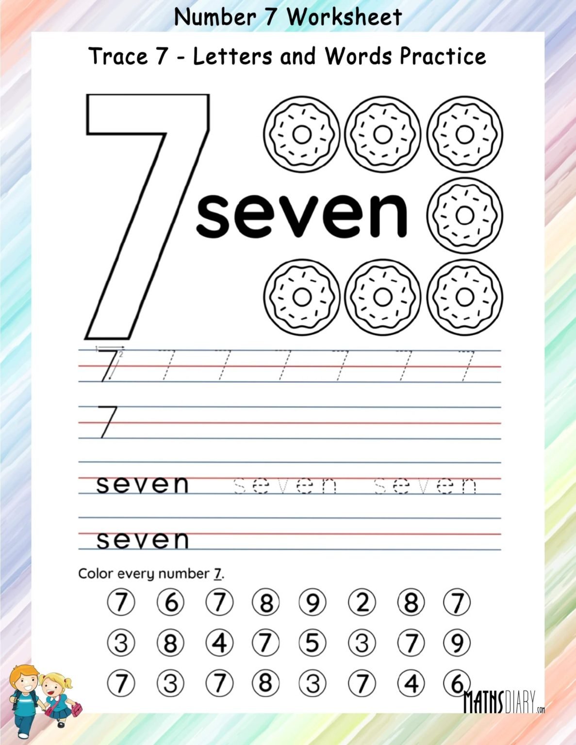 naming numbers ukg math worksheets