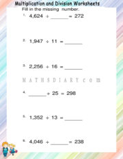 grade 5 math worksheet with answers